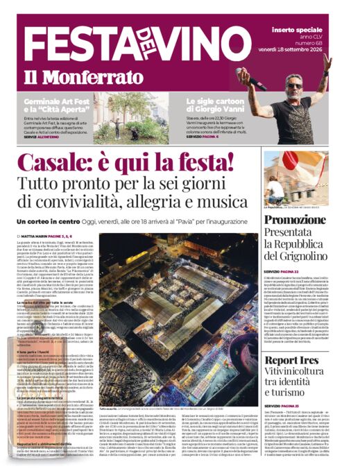 Il Monferrato - 68 del 18 settembre 2026 - Festa del Vino